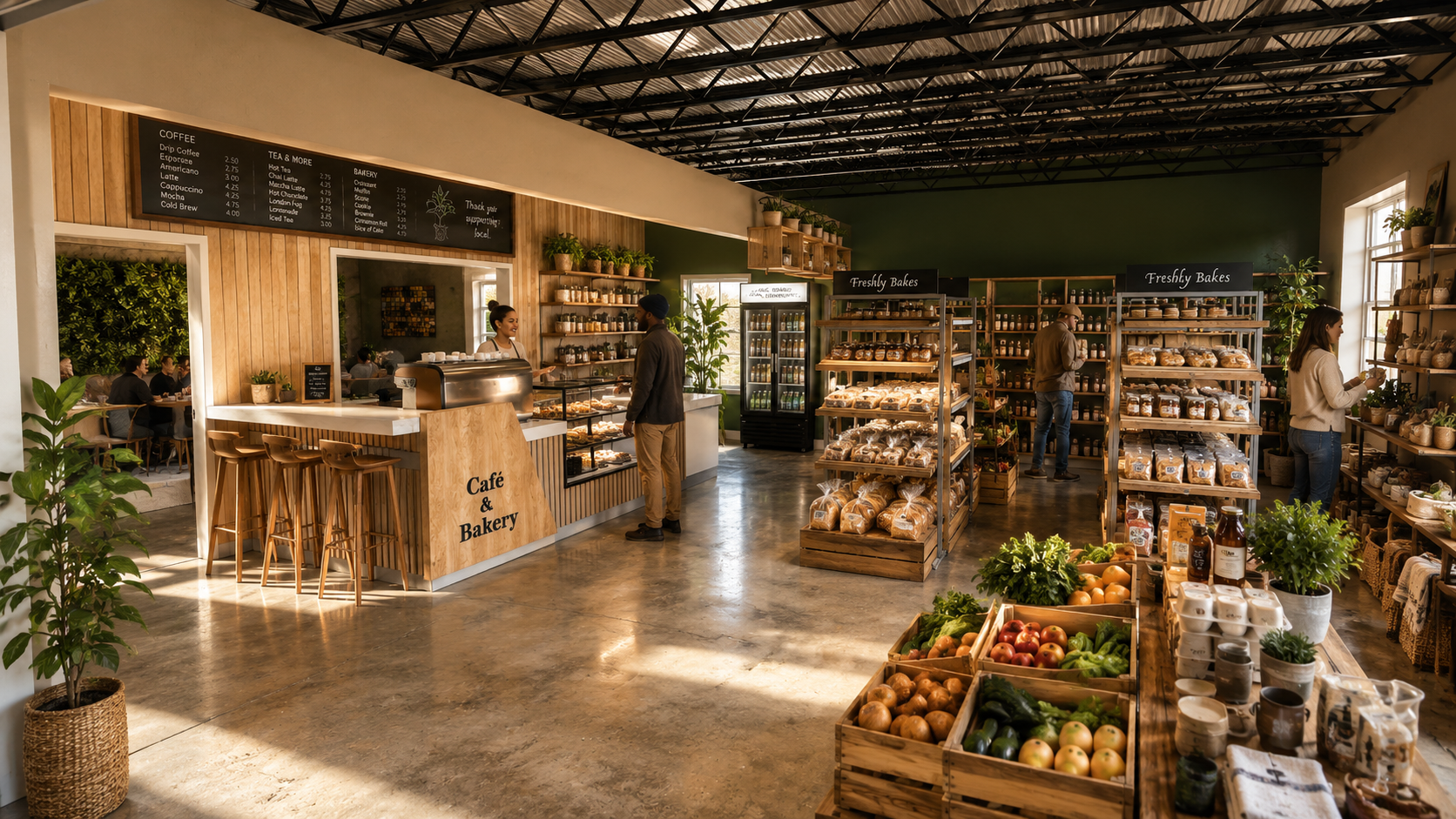 Farm Stop and Caf&eacute; Interior