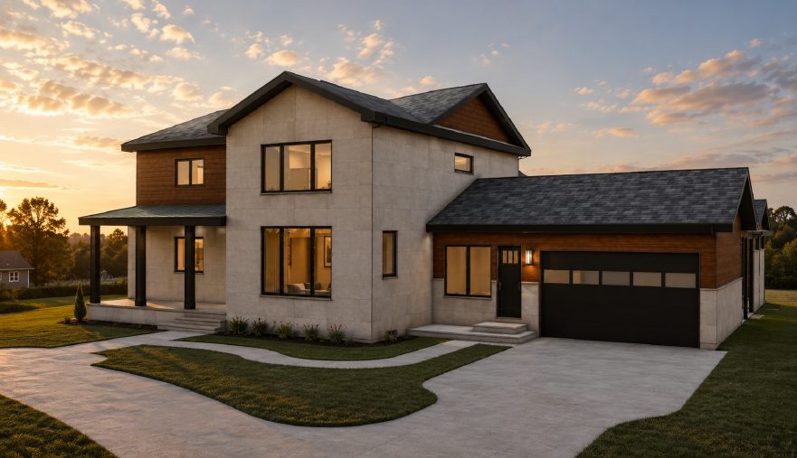 Family Home Exterior — Front Render