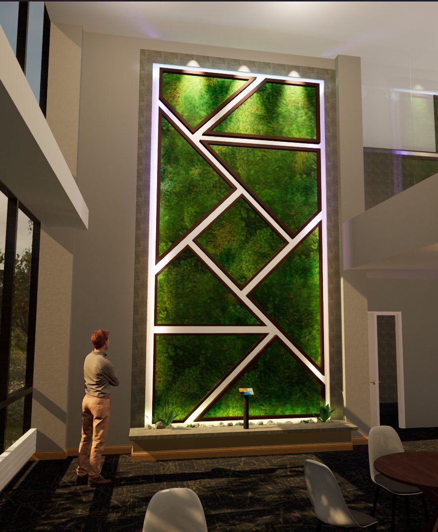 Moss & Light installation render