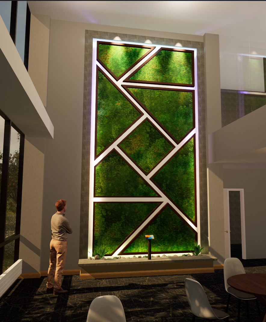 Moss & Light installation render