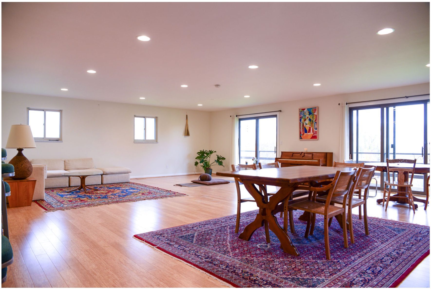 Open plan living and dining room
