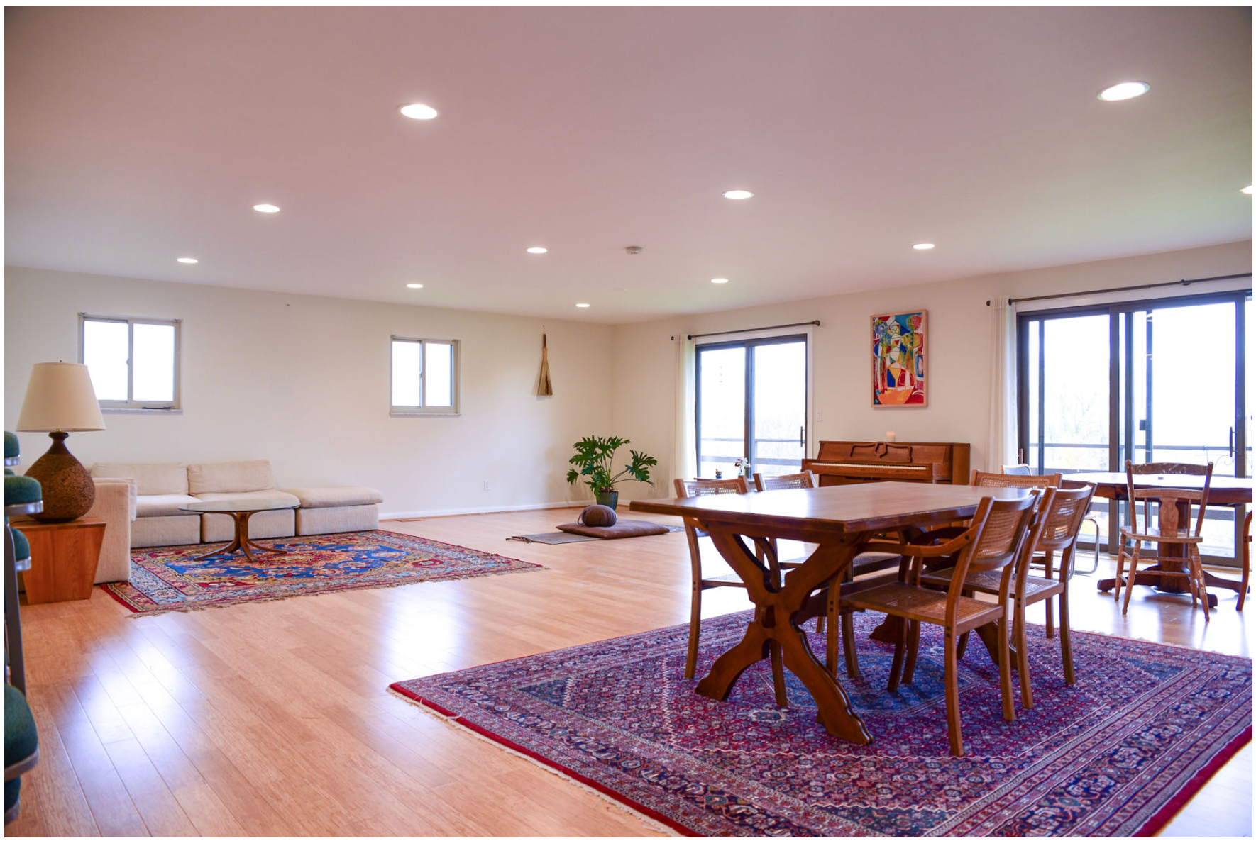 Open plan living and dining room